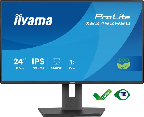 iiyama ProLite XB2492HSU-B1 computer monitor 61 cm (24") 1920 x 1080 pixels Full HD LED Black