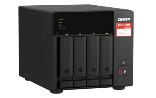 QNAP TS-473A NAS Tower Ryzen Embedded V1500B 8 GB DDR4 0 TB QNAP Turbo System Black