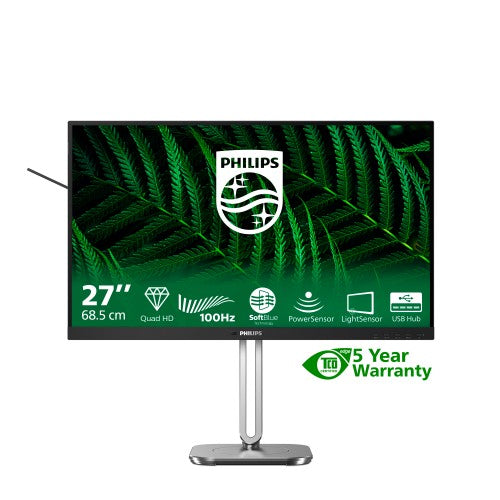 Philips 5000 series 27B2G5500/00 computer monitor 68.6 cm (27") 2560 x 1440 pixels Quad HD LCD Anthracite