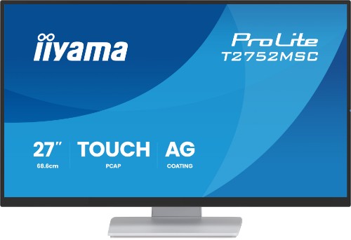 iiyama ProLite T2752MSC-W1AG computer monitor 68.6 cm (27") 1920 x 1080 pixels Full HD LCD Touchscreen White