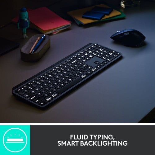 Logitech 920-010932 keyboard Mouse included Office RF Wireless + Bluetooth QWERTY UK International Graphite