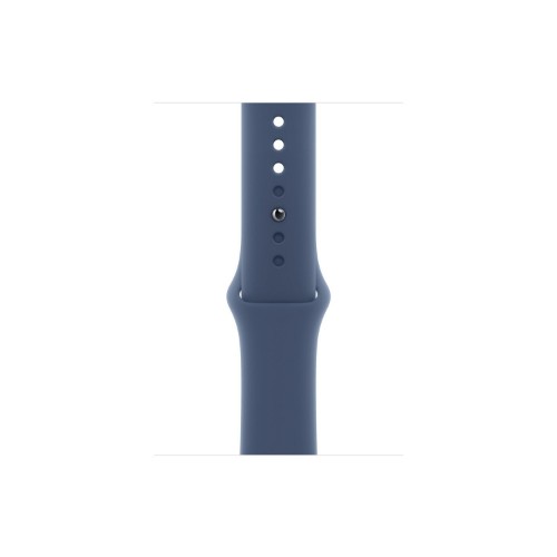 Apple Watch Series 10 GPS + Cellular 46mm Silver Aluminium Case with Denim Sport Band - S/M