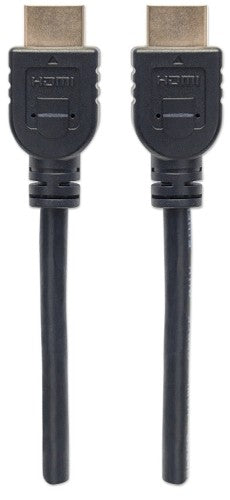 Manhattan HDMI 4K@60Hz Cable with Ethernet - CL3 rated, 2m, Suitable for In-Wall use, For ALL 4K & 1080p/HD uses - when upgrading now or have it ready for when you need it, Male to Male, Black, Ultra HD 4k x 2k, Lifetime Warranty, Premium High Speed