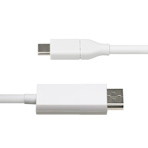 StarTech.com 6ft (2m) USB-C to DisplayPort 1.2 Cable, Bidirectional, 4K 60Hz, White Video Adapter Cord for Apple MacBook Pro / Air M1 M2 M3 M4, Mac Mini / Studio, Thunderbolt Compatible