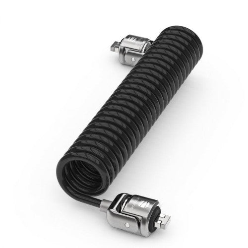 Compulocks Dual Head Coiled T-bar Security Keyed Cable Lock