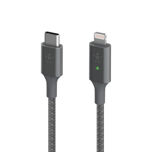 Belkin Smart LED USB-C to Lightning Grey