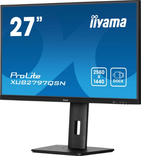 iiyama ProLite 27’’ QHD IPS technology panel with USB-C dock and RJ45 (LAN)