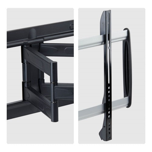 StarTech.com Ultra-Slim Articulating TV Wall Mount for up to 65-inch and 99lb/45kg Flat Screens, VESA 600x400, TAA-Compliant Low-Profile Bracket