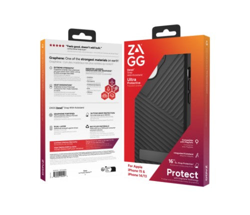 ZAGG Cases Denali Snap KS Apple iPhone 15/iPhone 14/13 Black EN/FR