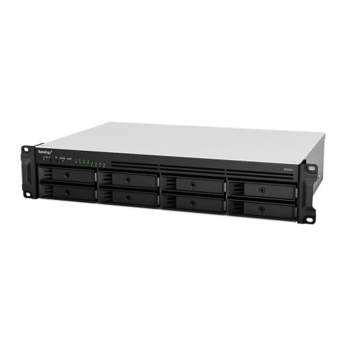 Synology RackStation RS1221RP+ NAS Rack (2U) Ryzen Embedded V1500B 4 GB DDR4 48 TB HDD Aluminium, Black
