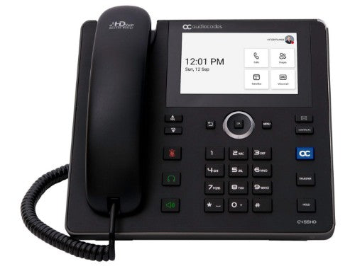 AudioCodes Teams C455HD IP-Phone PoE GbE black with integrated BT and Dual Band Wi-Fi