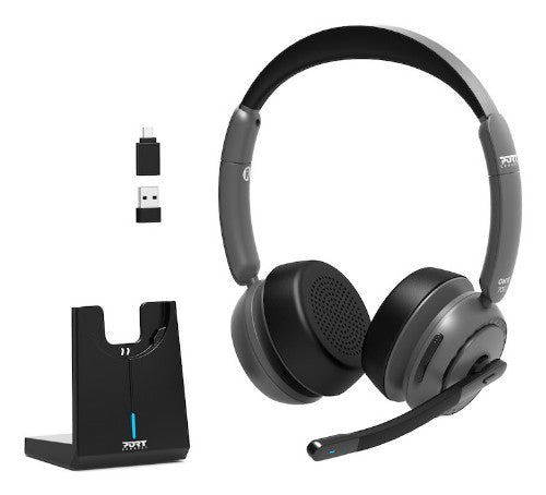 Port Designs 912003 headphones/headset Wired & Wireless Head-band Office/Call center Bluetooth Charging stand Black
