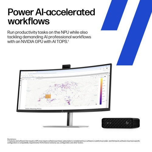 HP Z2 Mini G1i Intel Core Ultra 7 265 32 GB DDR5-SDRAM 1 TB SSD NVIDIA RTX A400 Windows 11 Pro Mini PC Workstation AI Workstation, AI PC Black