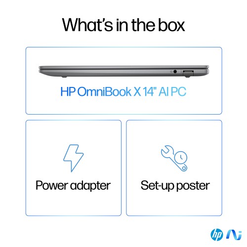 HP OmniBook X 14-fe0000na Copilot+ PC Snapdragon X1E-78-100 Laptop 35.6 cm (14") Touchscreen 2.2K 16 GB LPDDR5x-SDRAM 1 TB SSD Wi-Fi 6E (802.11ax) Windows 11 Home Silver