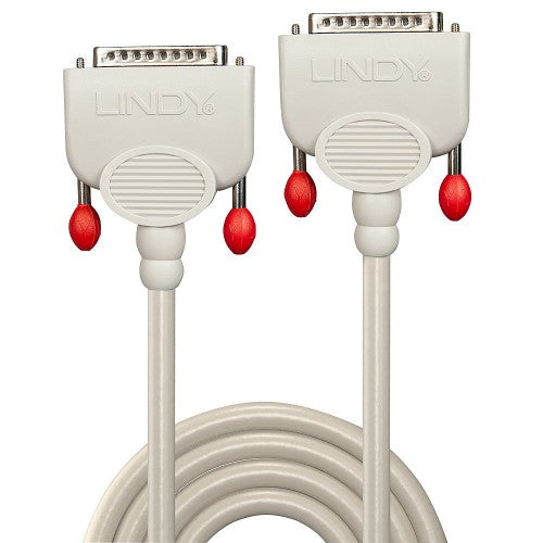 Lindy 2m Straight Through RS-232 Serial Cable, All Pins Connected, (25DM/25DF)