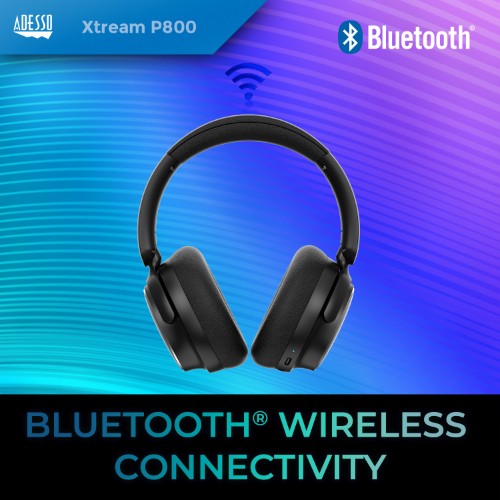 Adesso Xtream P800 Headset Wired & Wireless Head-band Music/Everyday Bluetooth Black