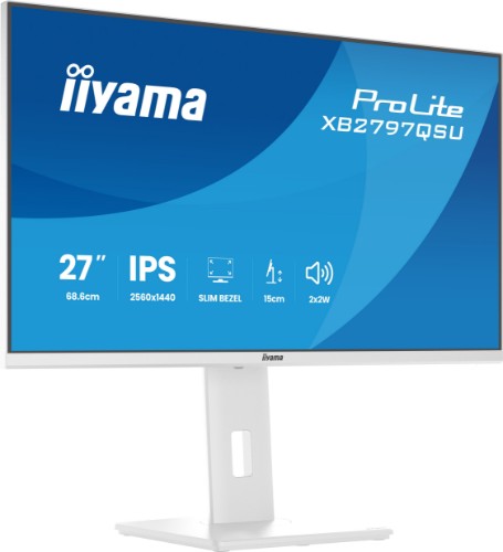 iiyama ProLite XB2797QSU-W1 computer monitor 68.6 cm (27") 2560 x 1440 pixels Quad HD LED White