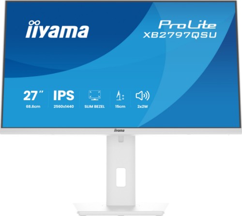iiyama ProLite XB2797QSU-W1 computer monitor 68.6 cm (27") 2560 x 1440 pixels Quad HD LED White