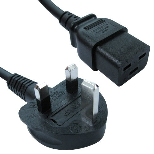 Cables Direct RB-293WH power cable Black 2 m Power plug type G C19 coupler