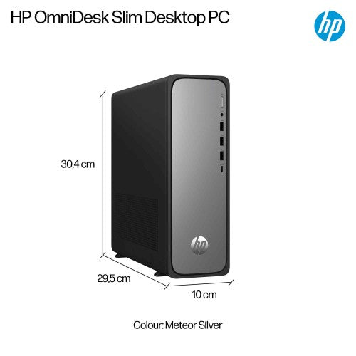HP OmniDesk Slim S03-0009na Intel® Core™ i5 i5-14400 8 GB DDR5-SDRAM 512 GB SSD Windows 11 Home Tower PC Silver