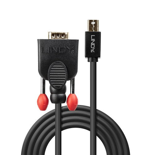 Lindy 1m Mini DisplayPort to VGA Cable, Black