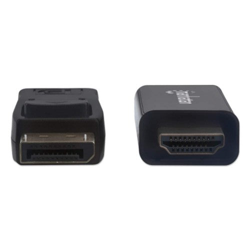 Manhattan DisplayPort 1.2 to HDMI Cable, 4K@60Hz, 1.8m, Male to Male, DP With Latch, Black, Not Bi-Directional, Three Year Warranty, Equivalent to 6F-DP-HDMI-4K60-HDR (except 20cm shorter)