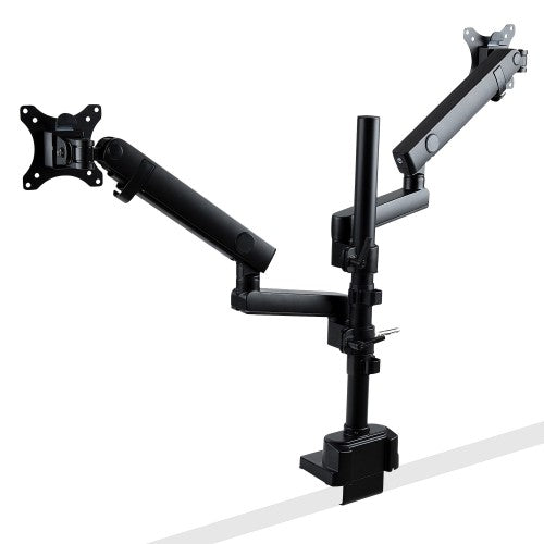 StarTech.com Desk Mount Dual Monitor Arm, Full Motion Monitor Mount for 2x VESA Displays up to 32" (17.6lb/8kg), Height Adjustable, Clamp/Grommet Mount, Mechanical Spring