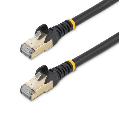 StarTech.com 7,5m CAT6a Ethernet Cable - 10 Gigabit Shielded Snagless RJ45 100W PoE Patch Cord - 10GbE STP Network Cable w/Strain Relief - Black Individually Tested/Wiring is UL Certified/TIA