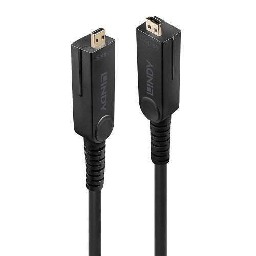 Lindy 30m Fibre Optic Hybrid Micro-HDMI 18G Cable with Detachable HDMI and DVI Connectors