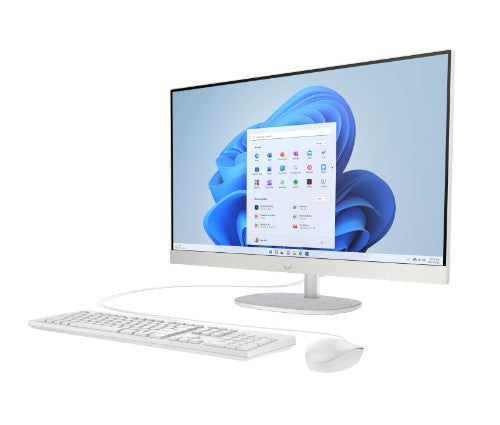 HP All-in-One 27-cr0045na Intel® Core™ i5 i5-1335U 68.6 cm (27") 1920 x 1080 pixels All-in-One PC 8 GB DDR4-SDRAM 512 GB SSD Windows 11 Home Wi-Fi 6 (802.11ax) White