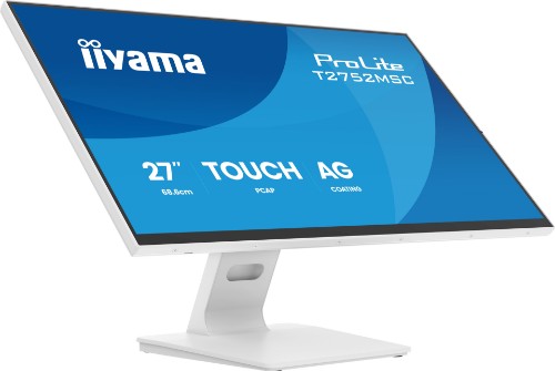 iiyama ProLite T2752MSC-W1AG computer monitor 68.6 cm (27") 1920 x 1080 pixels Full HD LCD Touchscreen White