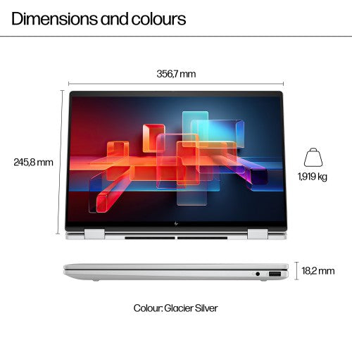 HP ENVY x360 16-ad0001na AMD Ryzen™ 7 8840HS Hybrid (2-in-1) 40.6 cm (16") Touchscreen 2K 16 GB LPDDR5-SDRAM 512 GB SSD Wi-Fi 6E (802.11ax) Windows 11 Home AI PC Silver
