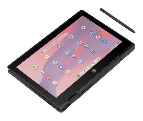 HP Fortis Flip G1m Chromebook MediaTek 520 29.5 cm (11.6") Touchscreen HD 8 GB LPDDR4x-SDRAM 64 GB eMMC Wi-Fi 6 (802.11ax) ChromeOS Black