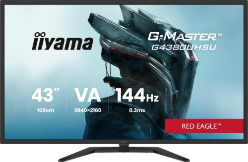iiyama G-MASTER G4380UHSU-B2 computer monitor 108 cm (42.5") 3840 x 2160 pixels 4K Ultra HD LED Black
