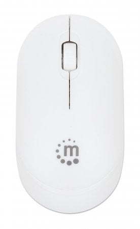 Manhattan Performance III Wireless Mouse, White, 1000dpi, 2.4Ghz (up to 10m), USB, Optical, Ambidextrous, Three Button with Scroll Wheel, USB nano receiver, AA battery (not included), Low friction base, Three Year Warranty