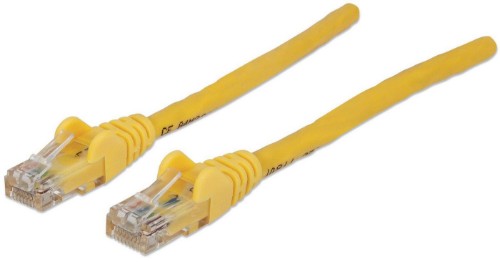 Intellinet Network Patch Cable, Cat6, 5m, Yellow, CCA, U/UTP, PVC, RJ45, Gold Plated Contacts, Snagless, Booted, Lifetime Warranty