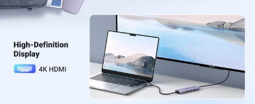Ugreen 15596 laptop dock/port replicator Wired USB 3.2 Gen 1 (3.1 Gen 1) Type-A + Type-C Aluminium