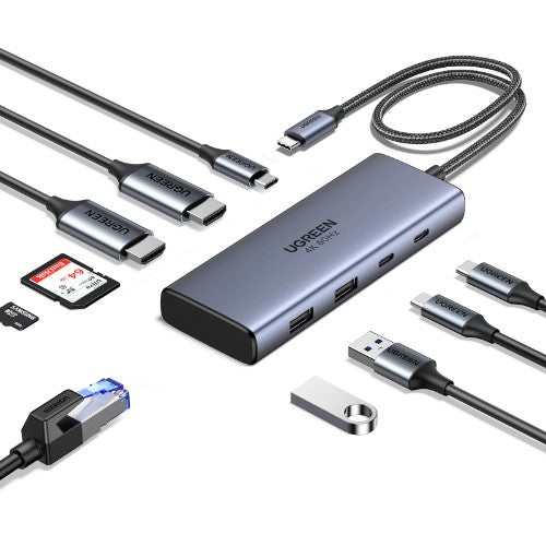 Ugreen 7-in-1 USB-C Hub CM498 Docking Dock Grey