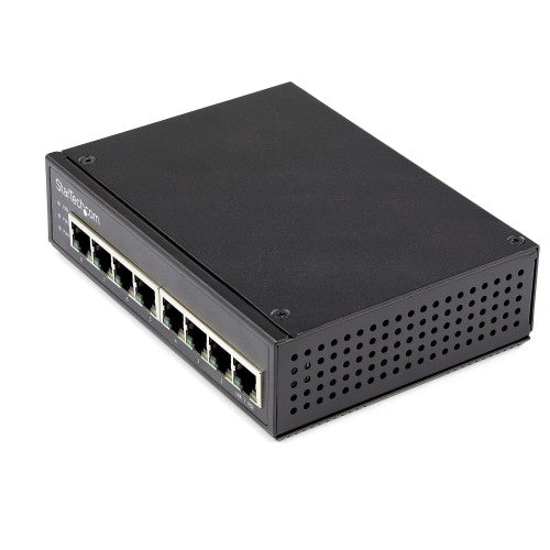StarTech.com Industrial 8 Port Gigabit PoE Switch - 30W - Power Over Ethernet Switch - GbE PoE+ Unmanaged Switch - Rugged High Power Gigabit Network Switch IP-30/-40 C to 75 C