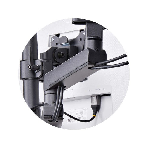 StarTech.com Triple Monitor Desk Mount For Up To Three 27in Screens, VESA 75x75/100x100, Tool-Less Arm Adjustments, C-Clamp/Grommet Mount, Spring-Assisted Arms
