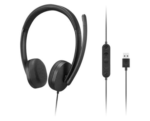 Lenovo 4XD1P83425 headphones/headset Wired Head-band Calls/Music USB Type-A Black