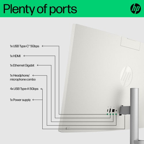 HP 24 -cr0063na PC Intel® Core™ i3 i3-N300 60.5 cm (23.8") 1920 x 1080 pixels All-in-One PC 8 GB DDR4-SDRAM 256 GB SSD Windows 11 Home Wi-Fi 6 (802.11ax) White