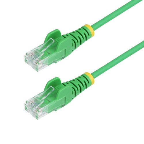 StarTech.com 1m Green Slim CAT6 Ethernet Cable, Snagless, 100W PoE, UTP, LSZH, 28AWG Pure Bare Copper Wire, Slim RJ45 Network Patch Cord w/Strain Reliefs, Individually Tested