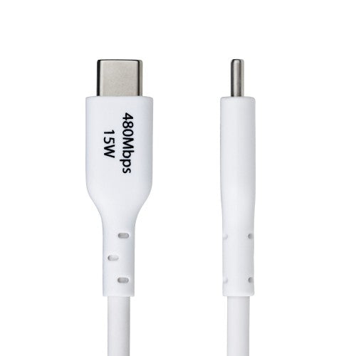 StarTech.com 6.6ft (2m) USB-A to USB-C Charging Cable, Charge & Sync, 3A, USB 2.0, TPE Jacket - White USB Charging Cord