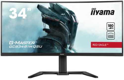 iiyama G-MASTER Immerse yourself in the game with the curved GCB3481WQSU-B1 Red Eagle with FreeSync Premium