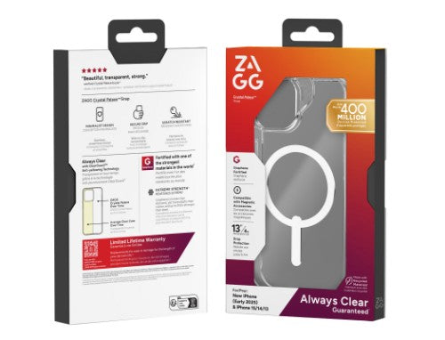 ZAGG Crystal Palace Snap Case iPhone 16/15/14/13 Clear