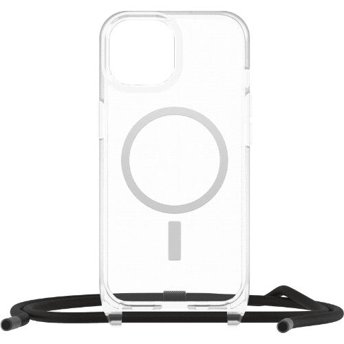 OtterBox React Series Necklace MagSafe for iPhone 15 with Strap, Clear