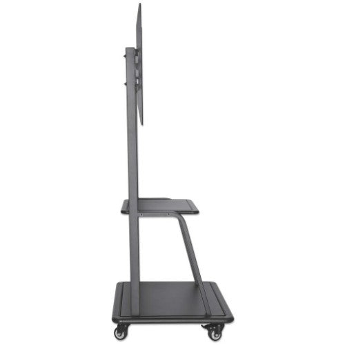 Manhattan Trolley Mount Stand for TV & Monitors, For screens 37" to 100", VESA compatability: all between 200x200 to 800x600mm - check the dimensions of the four mounting holes on back of screen to ensure it fits, Max 150kg, Black, LFD, Stand, Bracket
