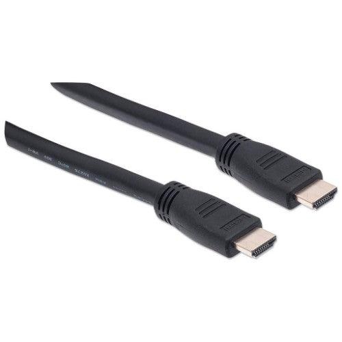 Manhattan HDMI 4K@60Hz Cable with Ethernet - CL3 rated, 10m, Suitable for In-Wall use, For ALL 4K & 1080p/HD uses - when upgrading now or have it ready for when you need it, Male to Male, Black, Ultra HD 4k x 2k, Lifetime Warranty, Premium High Speed