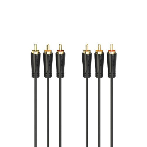 Hama 00205150 audio cable 1.5 m 3 x RCA Black